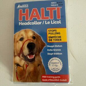 Halti Dog Walking Headcollar Leash Size 3 Black - Stops Pulling